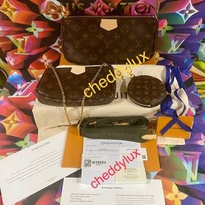 💫🌟✨Authentic MULTI POCHETTE ACCESSOIRES KHAKI
